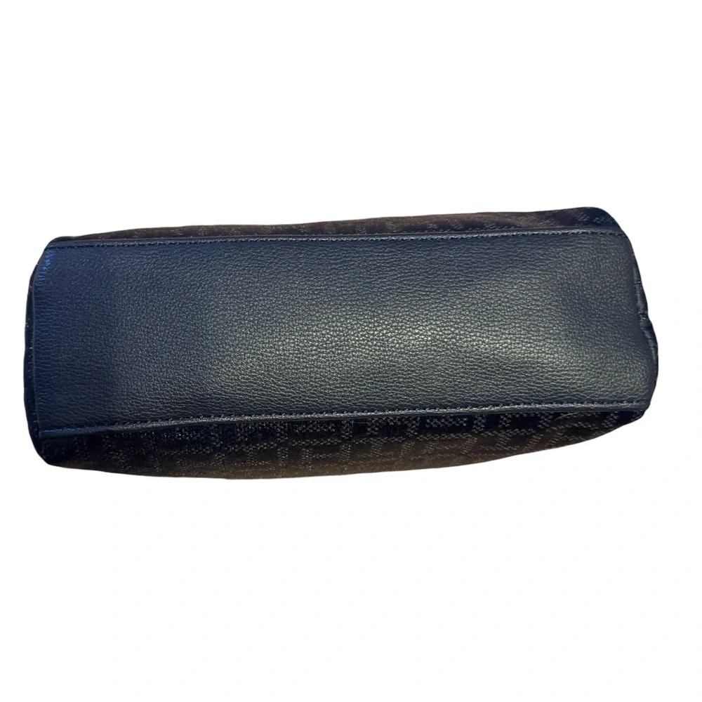 Tommy Hilfiger Dark Navy Monogram Crossbody Bag Adjustable Strap Gold Hardware